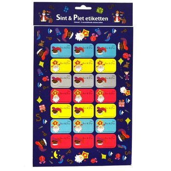 3 ARK - PRESENTETIKETTER SINTERKLAAS (12 st.)