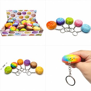RAGE - SQUISHY DUMPLING NYCKELRINGAR - MIXADE F&Auml;RGER - I DISPLAY (24 st)