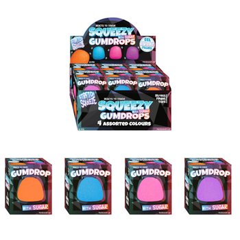 SQUEEZE GUM DROP - MED SUGAR-FYLLNING - I DISPLAY (12 st.)