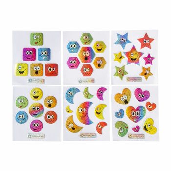 GLITTERKLISTERMÄRKEN - MODELL: SMILEY (100 st.)