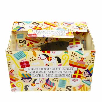 Sinterklaas griffeltavla inkl. ask med kritor (24 st.)