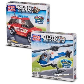 MEGA BLOKS - BRANDPATRULL-SUV & POLISHELIKOPTER (2-pack)