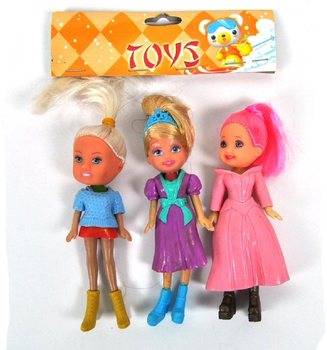 3 Mini-dockor i Påse (10-pack)