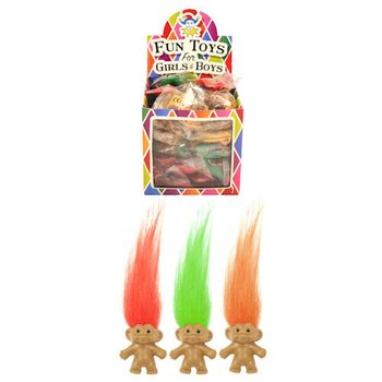 Lyckohjuls-troll leksaksfigurer i display (72 st)
