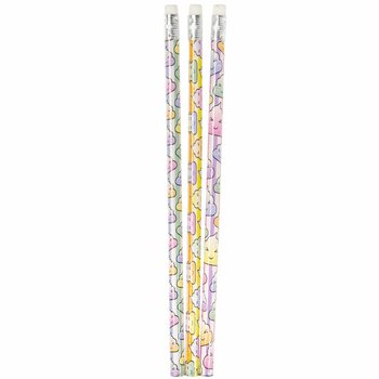 Neon 'Bajs' Pennor med Suddgummi (12-pack)