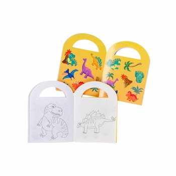 Dinosaurie M&aring;larb&ouml;cker med Klisterm&auml;rken (48 styck)