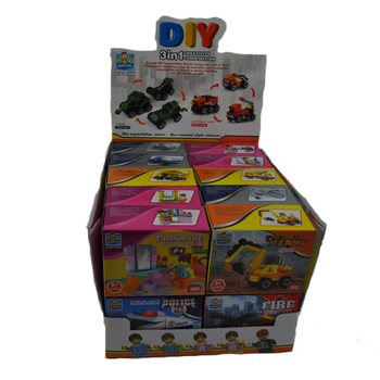 BYGGKLOSSAR BRICKS - MIXSERIE I DISPLAY (20 st.)
