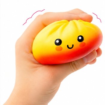 RAGE - LUCKY DUMPLINGS - Squishy Bun Dumplings STOR M&aring;tt 8.5 x 8.5 x 4.8 Cm - I DISPLAY (12 st)