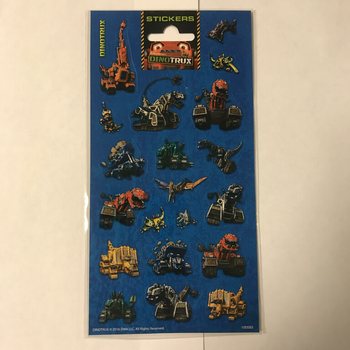 KLISTERMÄRKEN: DINOTRUX, Mått 20 x 10 cm (10 st)