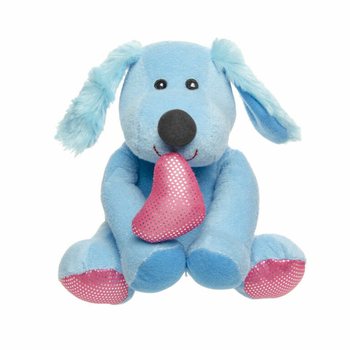 PLYSCHHUND MED HJ&Auml;RTA - 17 CM - MIXADE F&Auml;RGER (12 st)