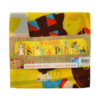 V&Auml;LKOMSTBANNER SINTERKLAAS & PIET XXL 300 X 60 CM (7-pack)