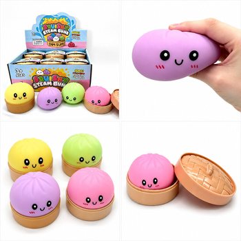 RAGE - Squishy Bun Dumplings STOR (M&aring;tt 8.5x8.5x4.8 cm) - Viral 2026 Fidget Toy (12 st.)