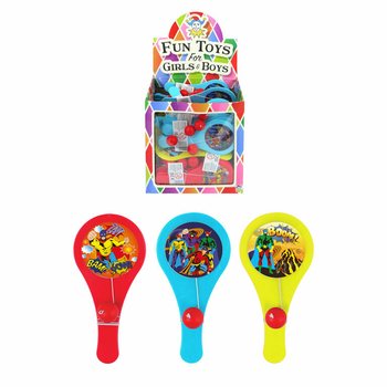 Superhjältar Paddle Bat-spel - Display (96 styck)