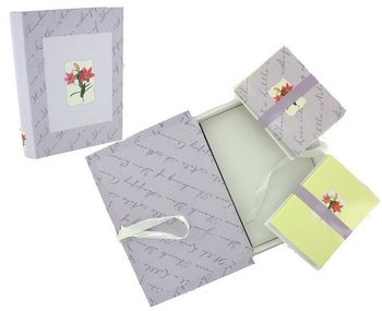Bok med Gratulationskort - Blomstermotiv (2 st)