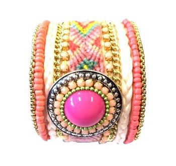 Lyxigt Brett Armband Laxrosa (1 st)