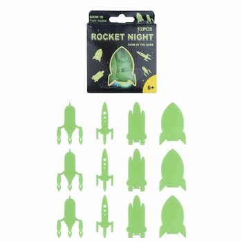 GLOW IN THE DARK RAKET RYMDEN F&Ouml;R TAKET I DISPLAY (24 st)