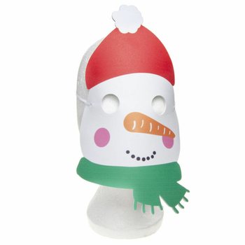Mix av Julmasker i Skumplast - Tomte, Ren & Sn&ouml;gubbe (48 st)