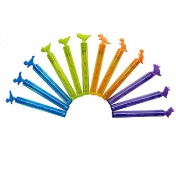 Färgglada dinosaurie såpbubbelstavar (12-pack)