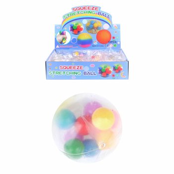 Klämboll Ø6cm med Pom Poms (Display om 12)