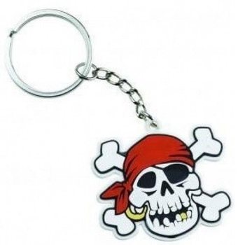 Set med 10 st 2-pack piratnyckelringar