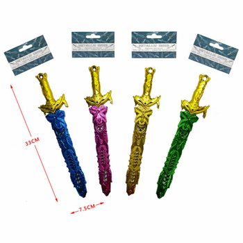 METALLIC-F&Auml;RGAT SV&Auml;RD, 33 CM L&Aring;NGT (36 st.)