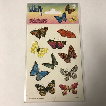 STICKERARK: FJÄRILAR, Mått 16 x 9 cm (10-pack)
