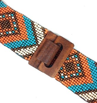 Handgjort Ibiza-bälte Aztec Mintblå (1 st)