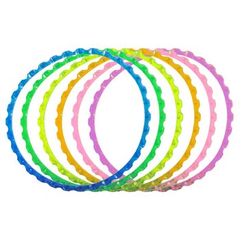 6 st Räfflade Armband i Grälla Färger (6-pack)