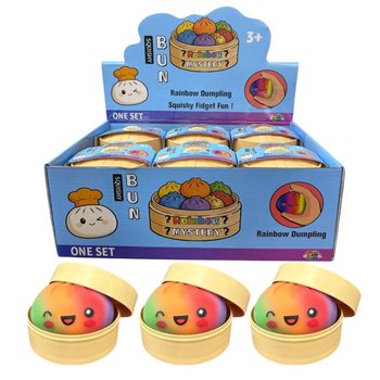 RAGE - RAINBOW Squishy Bun Dumplings STOR (8.5 x 8.5 x 4.8 Cm) - Viral 2026 Fidget Toy (12st)