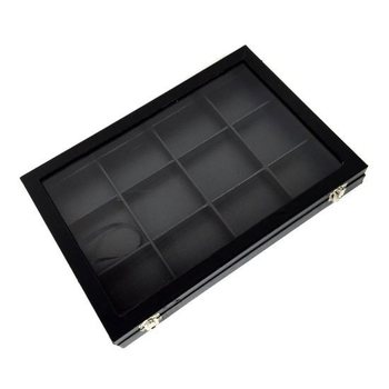 PÄRLDISPLAY SVART 12 FACK + LOCK