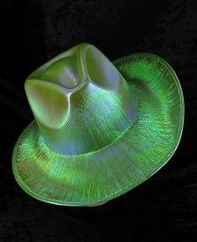 Cowboy Glitterhatt - Grön (6 st)