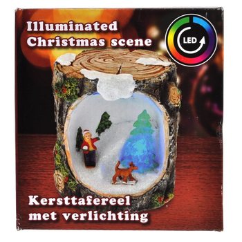 JULSCEN MED LED-BELYSNING (6 st.)