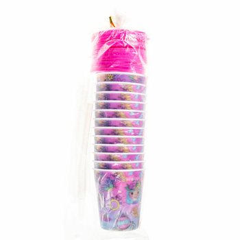 Prinsessa Dryckes- & Glassb&auml;gare med Sugr&ouml;r (12-pack)