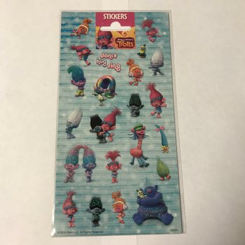 Klistermärkesark: TROLLS, 20 x 10 cm (10-pack)