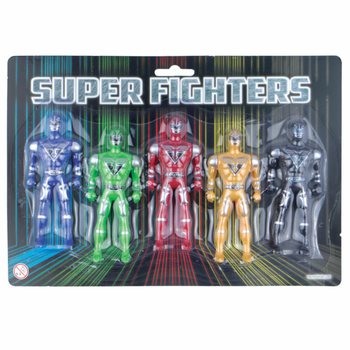 SUPER FIGHTERS - 5 Actionfigurer på Kort (6 st)