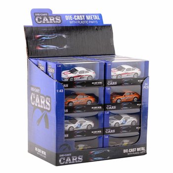 DIE CAST SUPER SPORT-BILAR, SKALA 1:43 I DISPLAY (24 st)