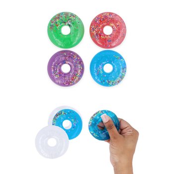 Putty Donuts i f&auml;rgstark display - Mixade f&auml;rger (24 stycken)