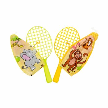 PADDELRACKET MED BOLL - DJUNGELDJUR (12 st)