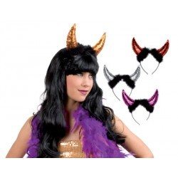 Dj&auml;vulsdiadem med Glitter (6-pack)