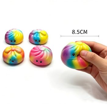 RAGE - Squishy RAINBOW Bun Dumplings STOR - PU FOAM (12 st)