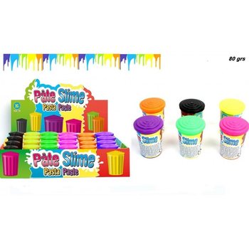 FÄRGAT SLIME I TUNNA (80 GRAM) I DISPLAY (24 st.)