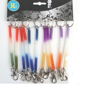 NYCKELRINGAR MED UTDRAGBART SNÖRE (12-pack)