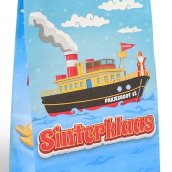 Presentp&aring;sar i Papper Sinterklaas / Sankt Nikolaus - 16x8x22 cm (12-pack)