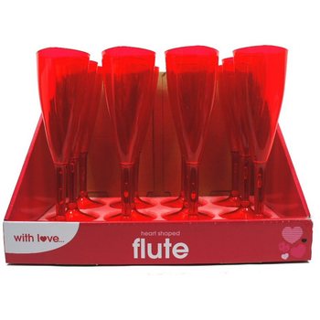 Hjärtformade Champagneglas (12-pack)