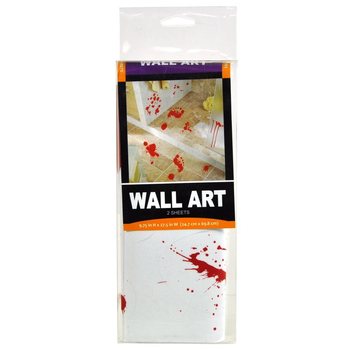 Blodsp&aring;r V&auml;ggdekoration Halloween-stickers (2-pack)