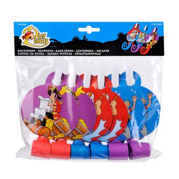 6 st Piet Piraat Rullflöjter (12-pack)