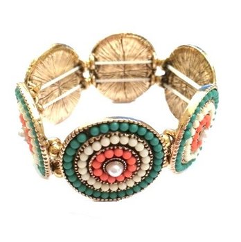 Lyxigt elastiskt armband i Ibiza-stil (1 st)