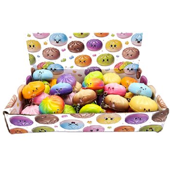 RAGE - SQUISHY DUMPLING NYCKELRINGAR - MIXADE F&Auml;RGER - I DISPLAY (24 st)
