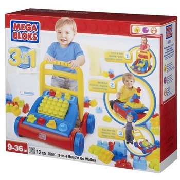 MEGA BLOKS 3-i-1 Build'n Go Walker L&auml;ra-g&aring;-vagn - 8000