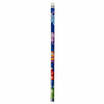 Monsterpennor med Suddgummi (12-pack)